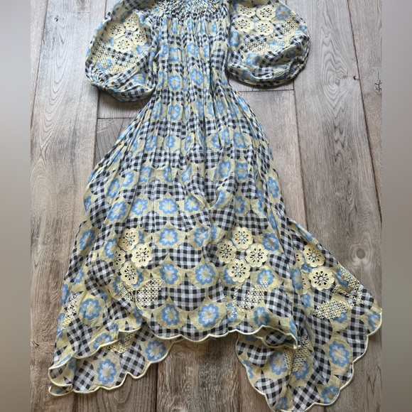 INNIKA CHOO MIDI Smock -Hugh Jesmok in Bright Gingham Print  size 0. Pre owned. - Picture 12 of 15